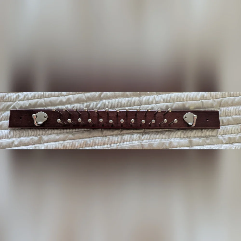Elegant Brown and Silver Wall Hook Rack
